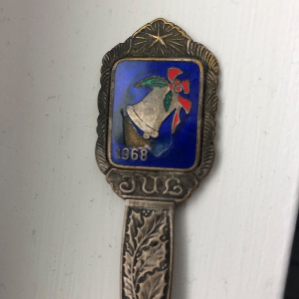 Vintage 1968 Silver Plated Christmas Spoon